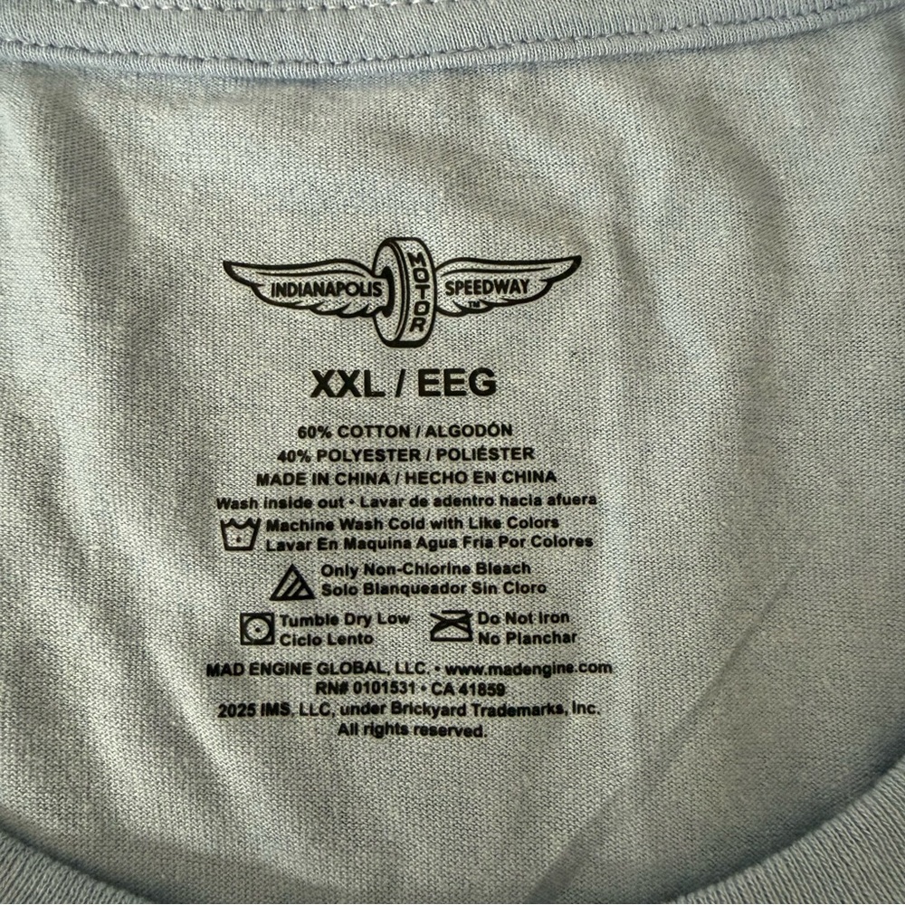 NWT Indy 500 Mens Tank Top Size 2XL Blue Indianapolis Motor Speedway Cars Race - Picture 6 of 9